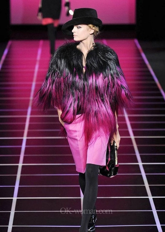 Women Fur Coat Fur Jacket. Giorgio Armani