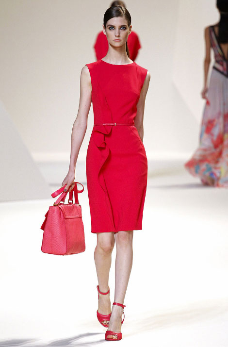 Elie Saab Pret a Porter Spring Summer 2013 red dress 
