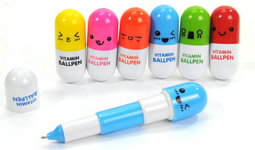 Cute Kawaii Capsule Creative Pills Ball Ballpoint Pens Ballpen For School Writing Supplies Stationery