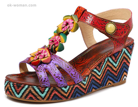 Casual Sandals Vintage Retro Shoes for Women.