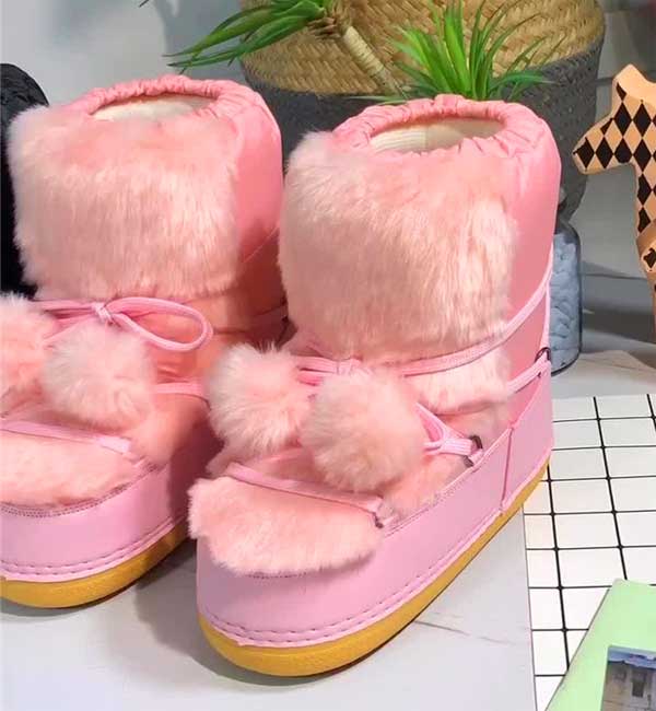 Pink Snow Space Boots